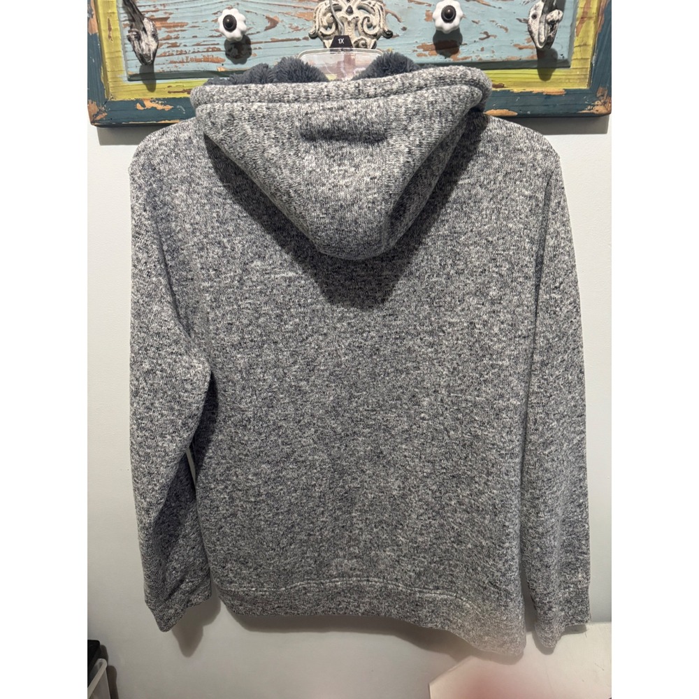Billabong‎ Roam Hooded Henley Sweatshirt in grey heather. - Picture 4 of 4